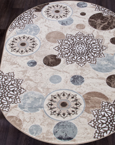 Ковер российский d309 Valencia Delux (Хит-сет, коричневый, кремовый)