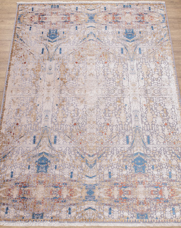 Ковер турецкий 2033Y Indigo (Шелк+Модал, разноцветный)