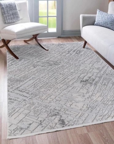 Ковер турецкий B0747A Leonidas (PP Heatset Высокоплотный, серый)