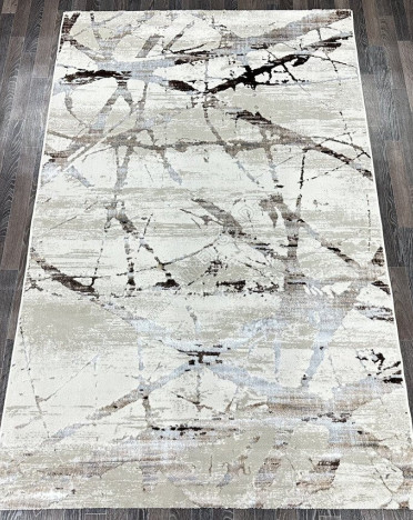 Ковер турецкий L102A Gilan (Полиэстер хит-сет, бежевый, серый)