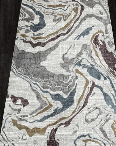 Ковер турецкий PN039G PANAMA (Полиэстер, серый, разноцветный)