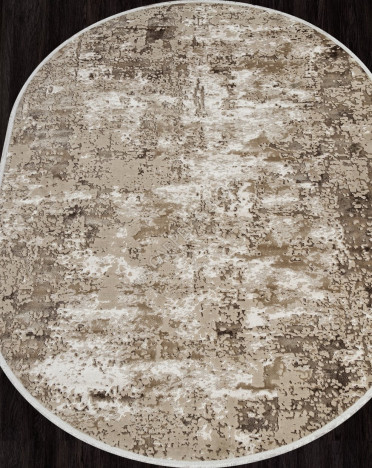 Ковер российский F204 DOLCE (PP Heatset Высокоплотный, бежевый) овальный