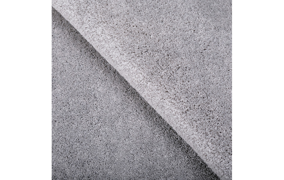 Пушистый серый ковер ДИЗАЙН 47002 ЦВЕТ 45255 Софт длинный ворс