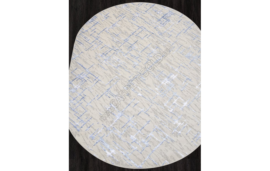 Ковер F164 - CREAM-BLUE - Овал - коллекция LIMAN