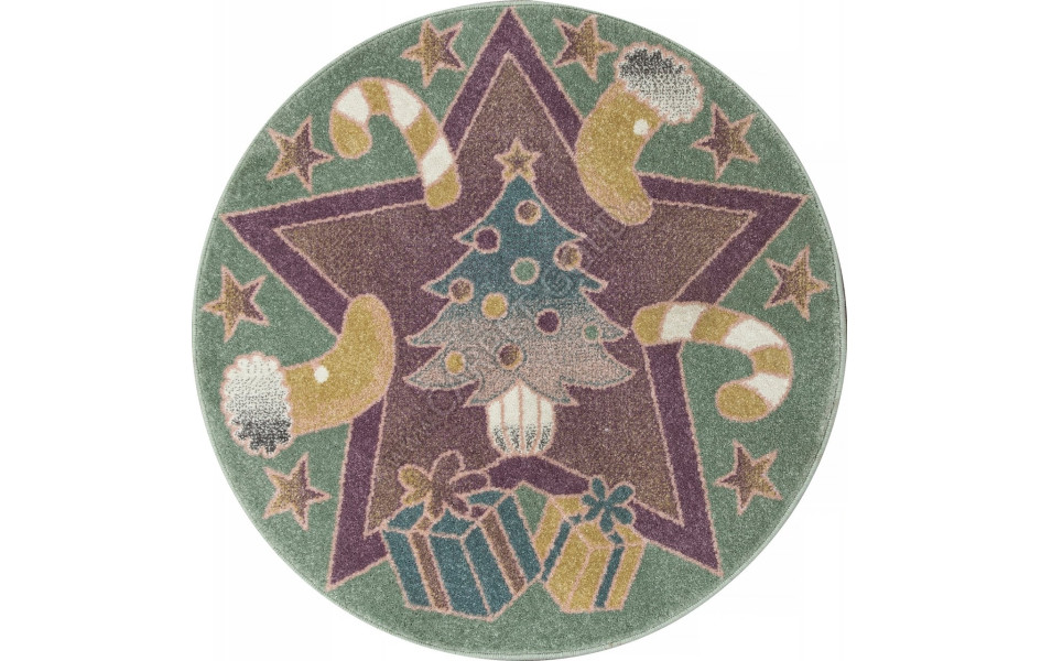 Ковер SV28 - GREEN - Круг - коллекция SOFIT