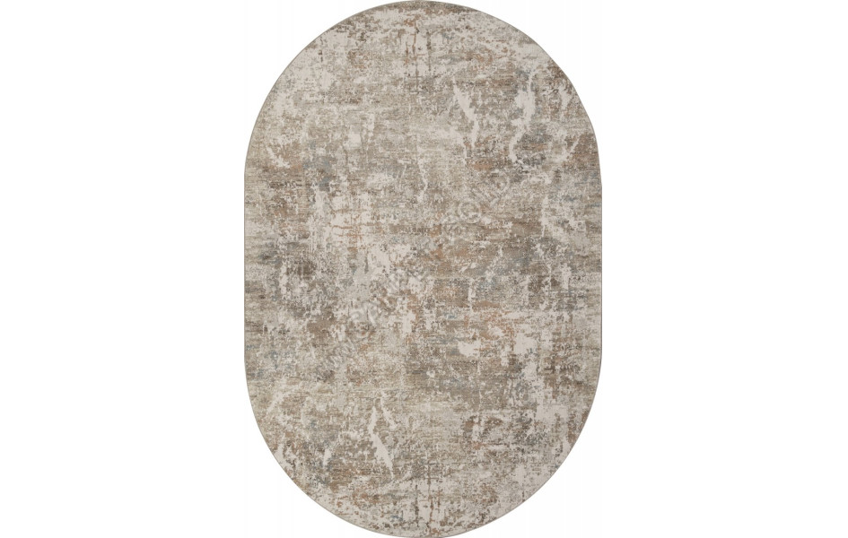 Ковер F445AF - BROWN / CREAM - Овал - коллекция AFINA