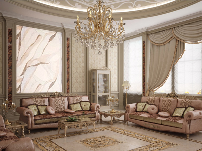 Классический ковер в умеренном интерьере